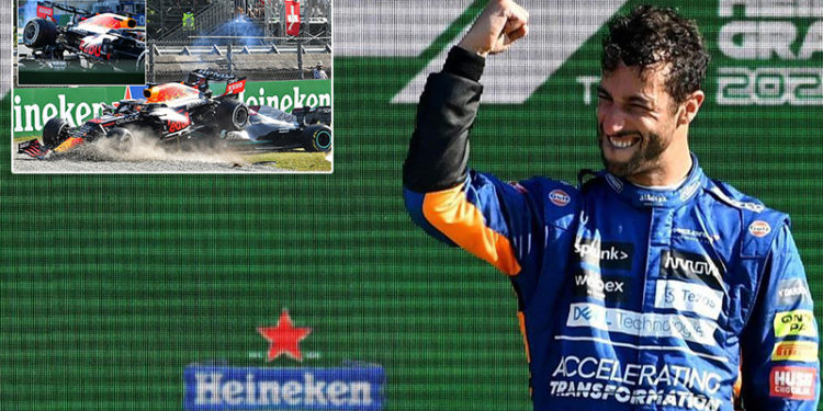 F1 İtalya GP | Verstappen'le Hamilton kaza yaptı; McLaren ve Ricciardo yıllar sonra kazandı