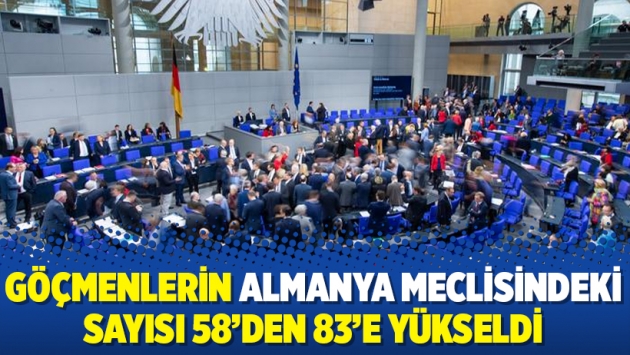 Göçmenlerin Almanya Meclisindeki sayısı 58’den 83’e yükseldi