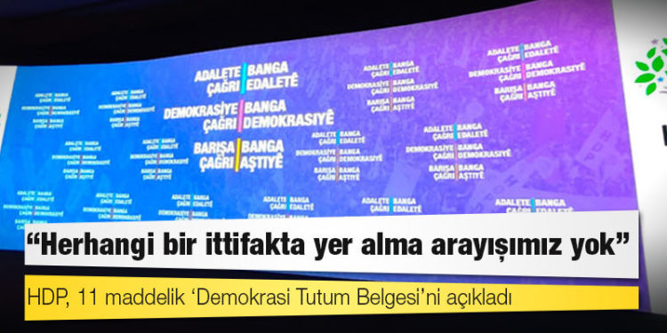 HDP, 11 maddelik ‘Demokrasi Tutum Belgesi’ni açıkladı