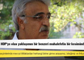 HDP Eş Genel Başkanı Mithat Sancar: Parlamento seçimlerinde mevcut ittifaklardan herhangi birine girme arayışımız, isteğimiz ve ihtiyacımız yok