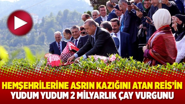 Hemşehrilerine asrın kazığını atan Reis’in yudum yudum 2 milyarlık çay vurgunu