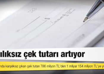 Karşılıksız çek tutarı artıyor