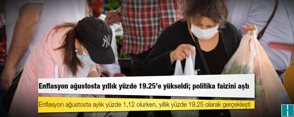 TÜİK: Yıllık enflasyon yüzde 18,95'ten yüzde 19,25'e yükseldi