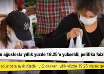 TÜİK: Yıllık enflasyon yüzde 18,95'ten yüzde 19,25'e yükseldi