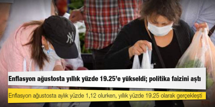 TÜİK: Yıllık enflasyon yüzde 18,95'ten yüzde 19,25'e yükseldi