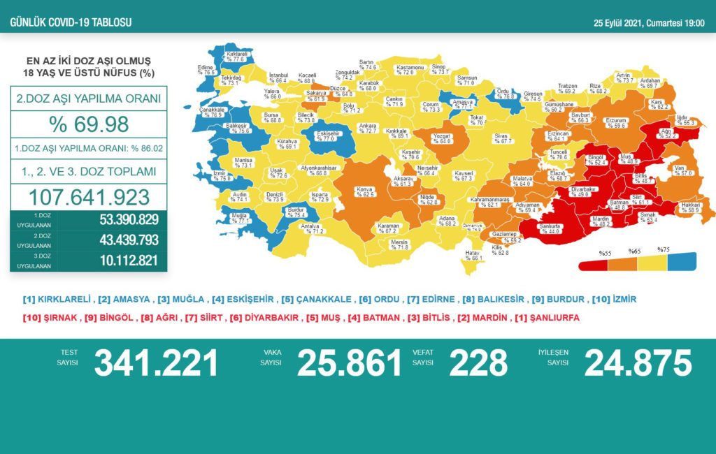 Virüs durdurulamıyor; 24 saatte 228 can kaybı, vaka sayısı 25 bini aştı