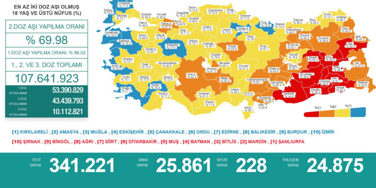 Virüs durdurulamıyor; 24 saatte 228 can kaybı, vaka sayısı 25 bini aştı