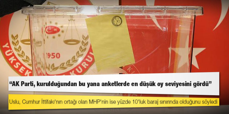 İbrahim Uslu: AK Parti, kurulduğundan bu yana anketlerde en düşük oy seviyesini gördü