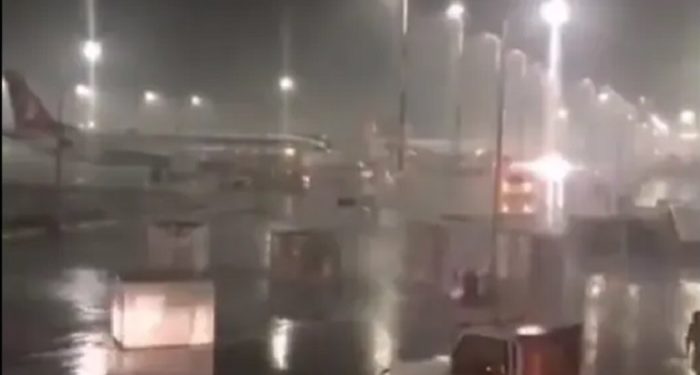 İstanbul Havalimanı’nda bagajlar ve konteynerler havada uçuştu