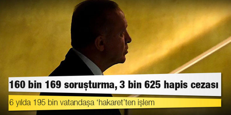 ‘Erdoğan’a hakaret’ bilançosu: 160 bin 169 soruşturma, 3 bin 625 hapis cezası