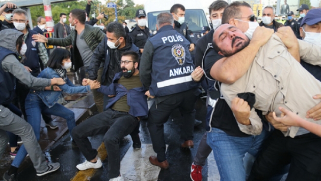 10 Ekim anmasına polis engeli: Çok sayıda gözaltı