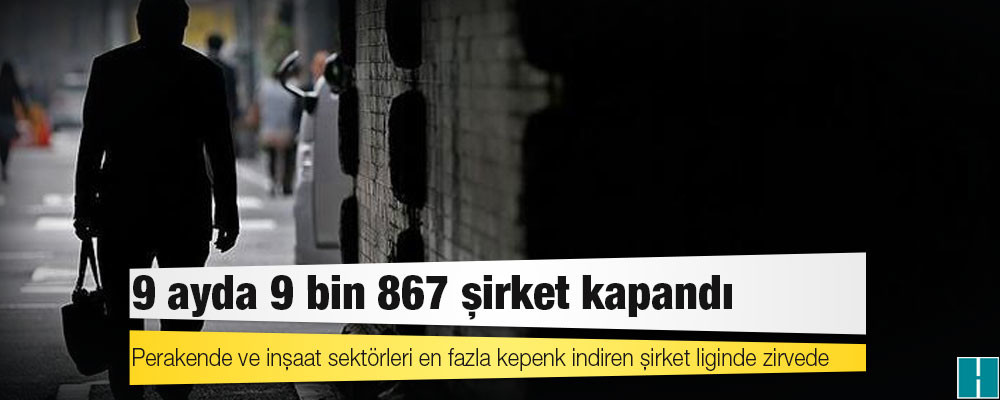 9 ayda 9 bin 867 şirket kapandı