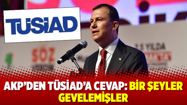 AKP’den TÜSİAD’a cevap: Bir şeyler gevelemişler