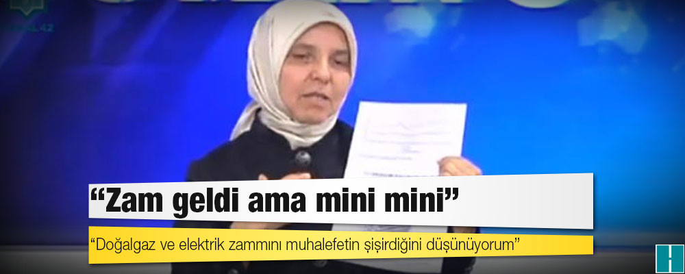 AKP'li Hüsnüye Erdoğan: Zam geldi ama mini mini