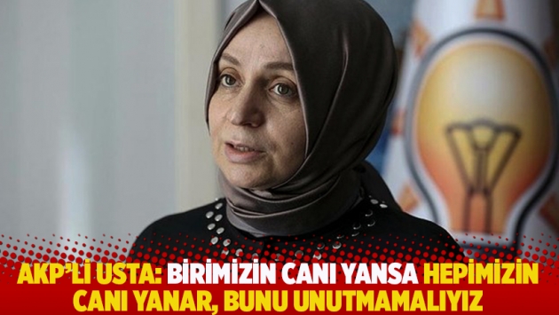 AKP'li Usta: Birimizin canı yansa hepimizin canı yanar, bunu unutmamalıyız