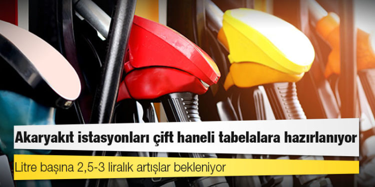 Akaryakıt istasyonları çift haneli tabelalara hazırlanıyor