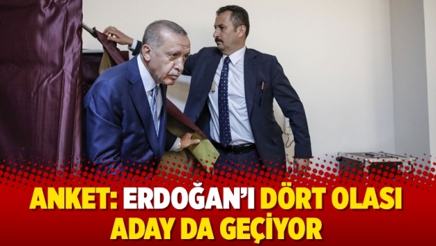 Anket: Erdoğan’ı dört olası aday da geçiyor