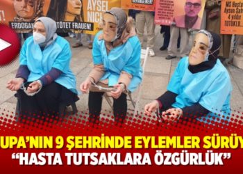 Avrupa&rsquo;nın 9 şehrinde eylemler s&uuml;r&uuml;yor: "Hasta tutsaklara &ouml;zg&uuml;rl&uuml;k"