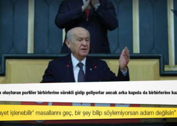 Bahçeli: Zillet ittifakını oluşturan partiler birbirlerine sürekli gidip geliyorlar ancak arka kapıda da birbirlerine kazık atıyorlar