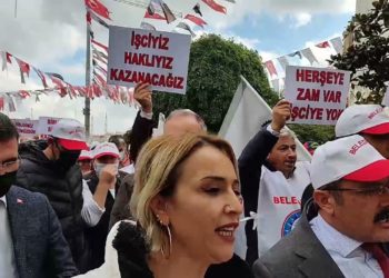 Bakırköy Belediyesi’nin ‘sıfır zam’ teklif ettiği işçiler greve çıktı