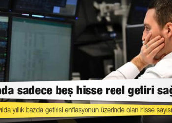 Borsada sadece beş hisse reel getiri sağladı