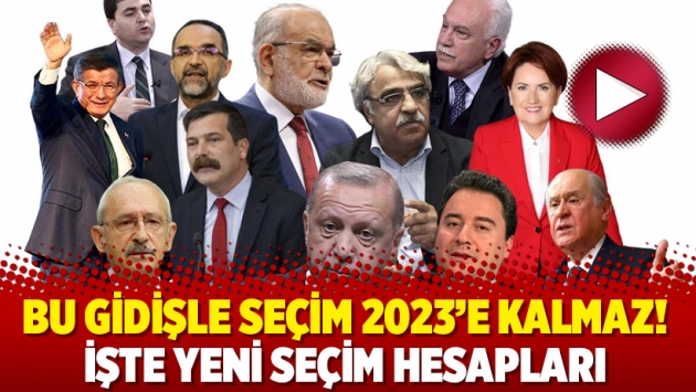 Bu gidişle seçim 2023’e kalmaz! İşte yeni seçim hesapları