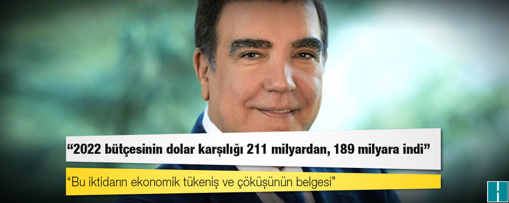 CHP'li Toprak: 2022 bütçesinin dolar karşılığı 211 milyardan, 189 milyara indi; bu iktidarın ekonomik tükeniş ve çöküşünün belgesi