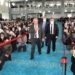 Camide protokol yolu; kırmızı şeritli yoldan yürüdüler