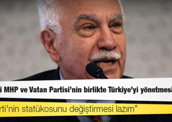 Doğu Perinçek: AK Parti MHP ve Vatan Partisi'nin birlikte Türkiye'yi yönetmesi lazım