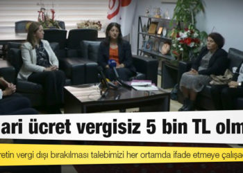 DİSK'i ziyaret eden HDP Eş Genel Başkanı Buldan: Asgari ücret vergisiz 5 bin TL olmalı