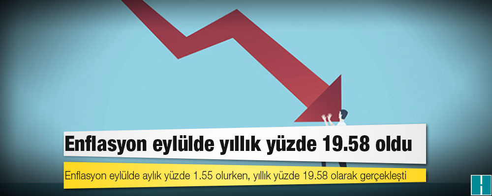 Enflasyon eylülde yıllık yüzde 19.58 oldu