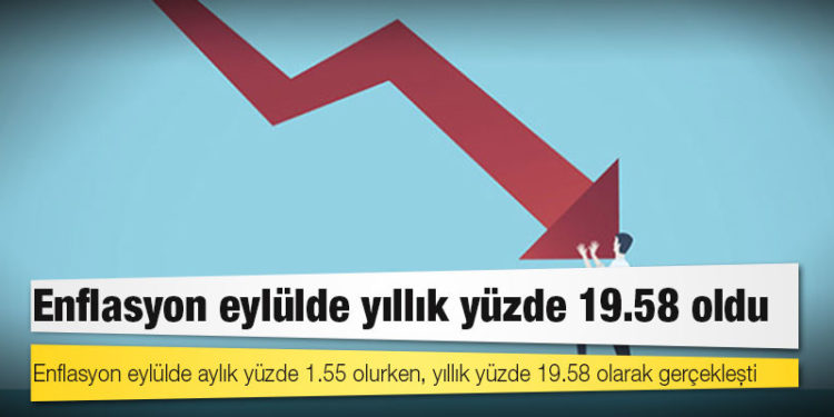 Enflasyon eylülde yıllık yüzde 19.58 oldu