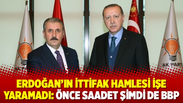 Erdoğan’ın ittifak hamlesi işe yaramadı: Önce Saadet şimdi de BBP