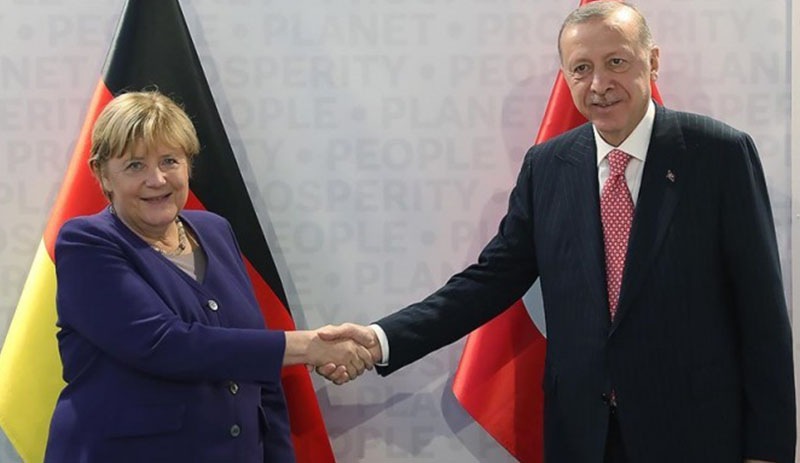 Erdoğan, Merkel ile görüştü