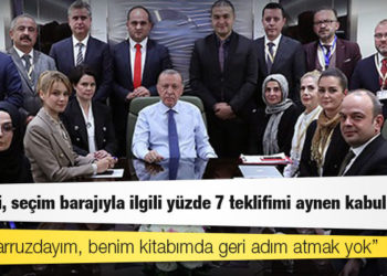 Erdoğan: Bahçeli, seçim barajıyla ilgili yüzde 7 teklifimi aynen kabul etti