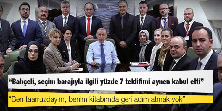 Erdoğan: Bahçeli, seçim barajıyla ilgili yüzde 7 teklifimi aynen kabul etti