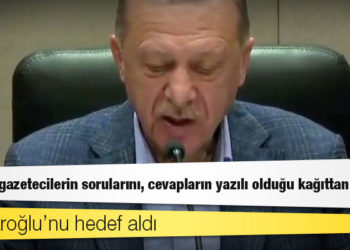 Erdoğan gazetecilerin sorularını, cevapların yazılı olduğu kağıttan okudu; Kılıçdaroğlu’nu hedef aldı
