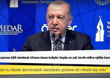 Erdoğan: İmam Hatipler bu ülkede demokrasinin standardını gösteren bir mihenk taşı olmuştur