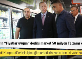 Erdoğan’ın “Fiyatlar uygun” dediği market 58 milyon TL zarar etmiş