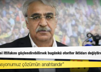 HDP Eş Genel Başkanı Sancar: Demokrasi ittifakını güçlendirebilirsek bugünkü otoriter iktidarı değiştirebiliriz
