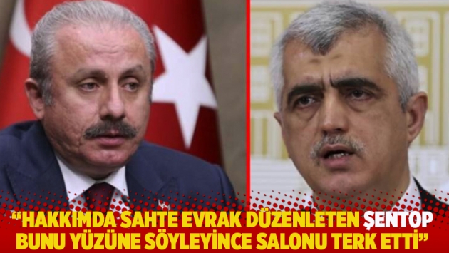 "Hakkımda sahte evrak düzenleten Şentop bunu yüzüne söyleyince salonu terk etti"