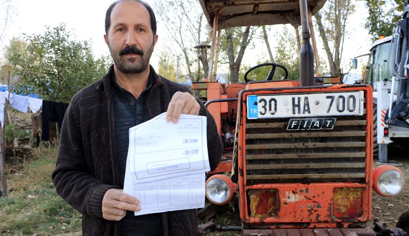 Hakkarili çiftçi: Hiç gitmediğim İstanbul, Ankara ve Aydın'dan trafik cezaları geldi