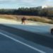 Kaldırımdan giden taksici, korna çalarak yayadan yol istedi