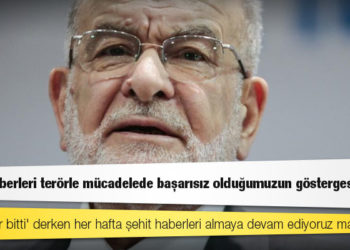 Karamollaoğlu: Şehit haberleri terörle mücadelede başarısız olduğumuzun göstergesidir
