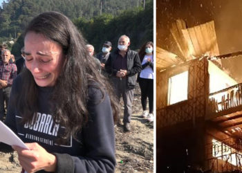 Kültür balıkçılığına karşı çıkan ressam Gökçe Erhan’ın evi yandı: ‘Evimizi üzerimize yıktınız’