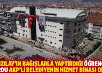 Kızılay&rsquo;ın toplanan bağışlarla yaptırdığı &ouml;ğrenci yurdu AKP&rsquo;li belediyenin hizmet binası oldu