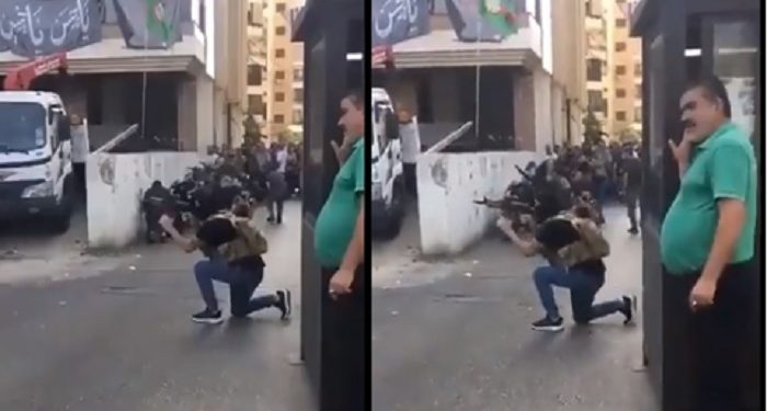 Lübnan’da çatışmayı film gibi izleyen adam gündem oldu