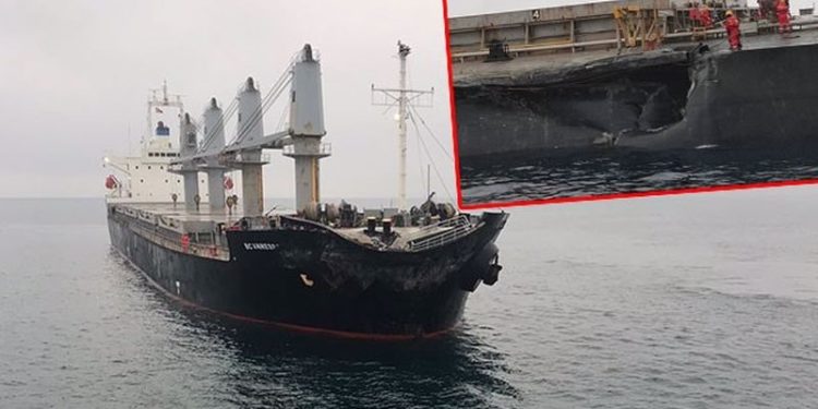 Marmara Denizi’nde iki gemi çarpıştı
