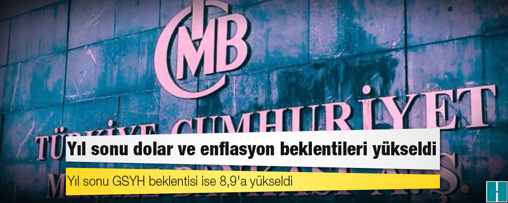 Merkez Bankası'nın anketinde yıl sonu dolar ve enflasyon beklentileri yükseldi