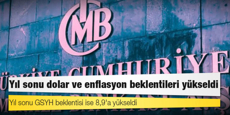 Merkez Bankası'nın anketinde yıl sonu dolar ve enflasyon beklentileri yükseldi